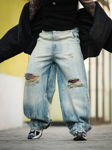 خرید شلوار جین مردانه مدل بالونی ( خمره ای)