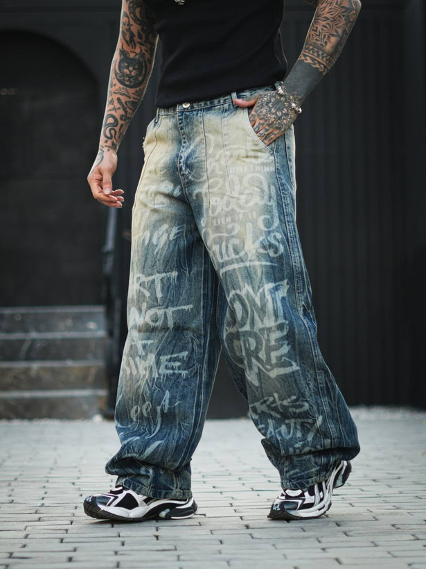 خرید شلوار جین مردانه مدل بالونی ( خمره ای)