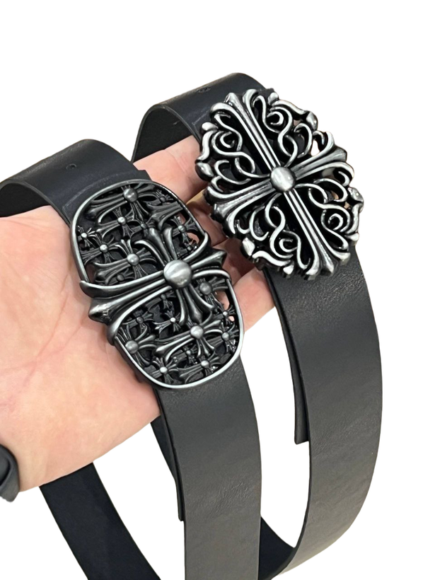 خرید کمربند مردانه چرم دهه شصتی مدل کروم